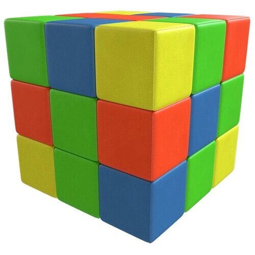 Мягкий игровой комплекс ROMANA Кубик-рубик ДМФ-МК-27.90.13, желтый/красный/синий/зеленый от компании М.Видео - фото 1