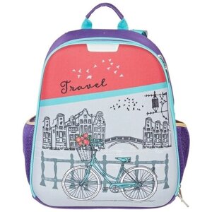 №1 School Ранец Basic Travel (975156), фиолетовый