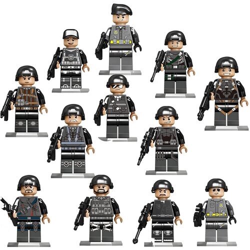 Набор 12 фигурок оловянные солдатики рыцари военные фигурки полиция от компании М.Видео - фото 1