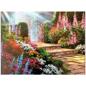 "Набор алмазной мозаики Дорожка в сад, размер 50х38 см), 59 цветов"