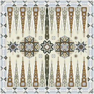 Набор алмазной вышивки "Нарды. Декор для стола", размер 53,75х53,75см , 17 цветов