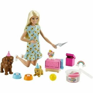 Набор Barbie Вечеринка - кукла+питомцы