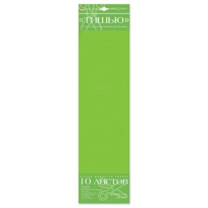 Набор цветной бумаги "тишью" HOBBY TIME,145 х 545 мм), 10 листов, светло-зеленый, Арт : 2-143/12