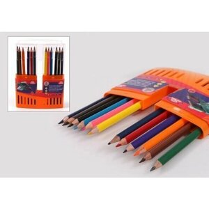 Набор цветных карандашей 12 цветов в пластиковом пенале.