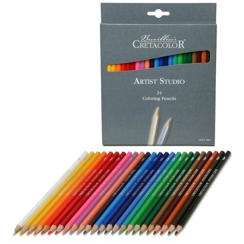 Набор цветных карандашей CretacoloR "Artist Studio Line", 24 цвета, картонная коробка от компании М.Видео - фото 1
