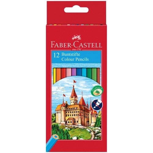 Набор цветных карандашей Faber-Castell Eco Замок, 12 цветов от компании М.Видео - фото 1