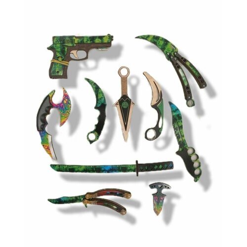 Набор детских ножей КС ГО 10 предметов "Изумруд" от компании М.Видео - фото 1