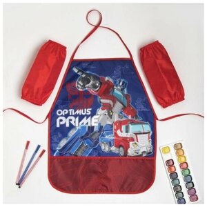 Набор детский для творчества "Optimus Prime" Трансформеры (фартук 49х39 см и нарукавники)