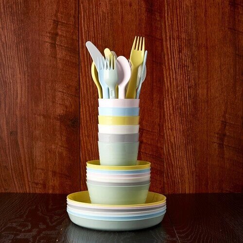 Набор детской посуды Икеа Калас, детская посуда Ikea Kalas, 36 предметов от компании М.Видео - фото 1