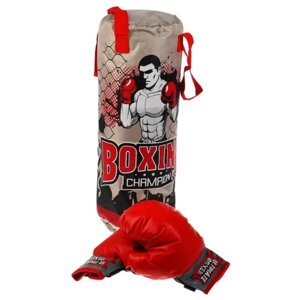 Набор для бокса 52 см, груша, перчатки) в сетке