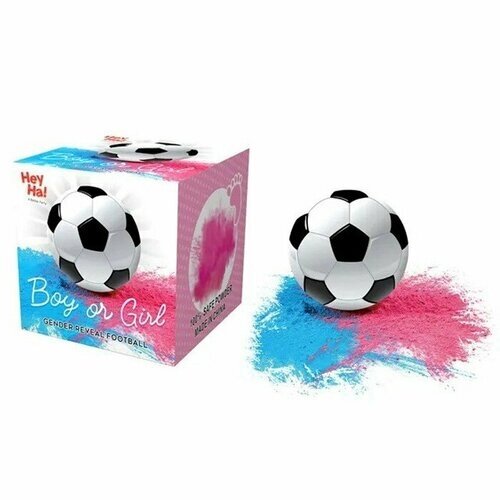 Набор для гендер пати «Футбольный мяч», с краской холи (2 цвета), 15 см от компании М.Видео - фото 1
