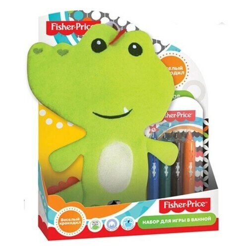 Набор для игры в ванной Веселый крокодил+мелки в подарок Mattel 10019 Fisher Price от компании М.Видео - фото 1