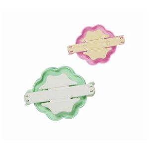 Набор для изготовления помпонов Nirvana 6,5см, 8,5см, пластик, розовый/зеленый, 2шт в наборе, KnitPro, 10864