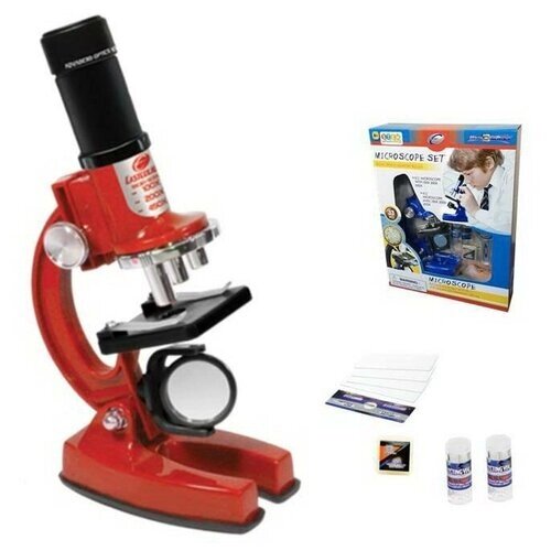 Набор для опытов с микроскопом, 23 предмета в наборе, цвет красный от компании М.Видео - фото 1