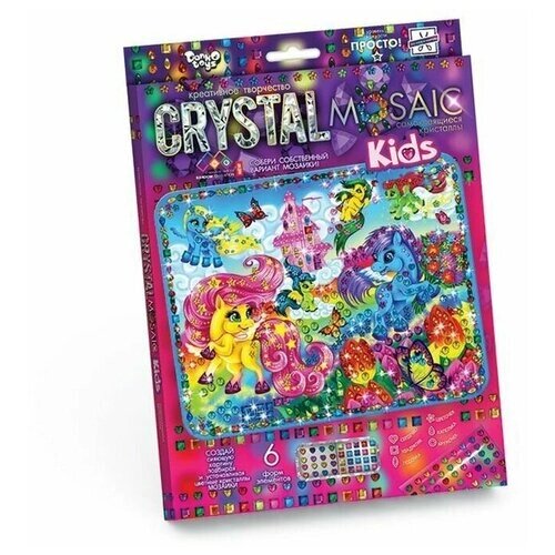 Набор для создания алмазной мозаики из кристаллов, CRYSTAL MOSAIC KIDs, картина с пони, 1 комплект от компании М.Видео - фото 1