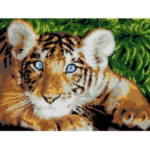 Набор для творчества Алмазная мозаика Голубоглазый тигрёнок 3040 см Ам-057 LORI от компании М.Видео - фото 1