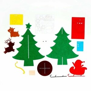 Набор для творчества «Ёлочка с Дедом Морозом в санях» украшения на клеевой основе