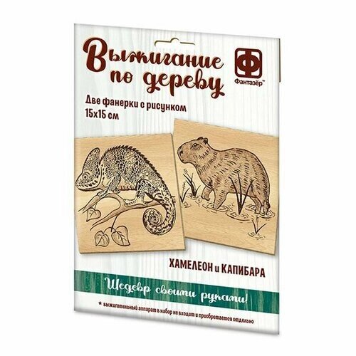 Набор для творчества Фантазёр Основы для выжигания Хамелеон и Капибара 364102ФН от компании М.Видео - фото 1