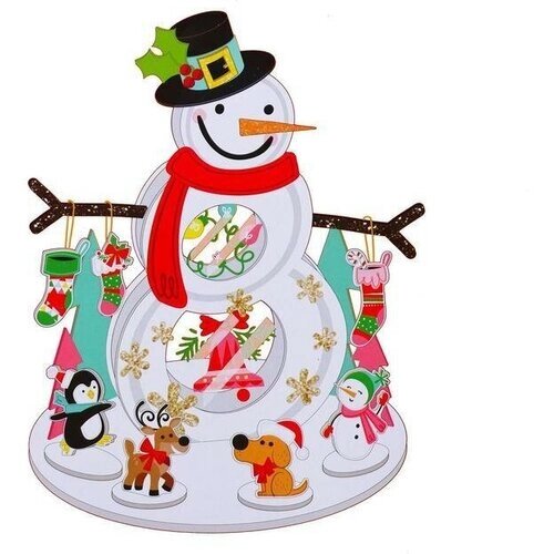 Набор для творчества - создай новогоднее украшение Снеговик от компании М.Видео - фото 1