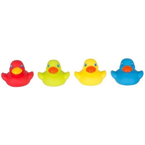 Набор для ванной Playgro Bright Baby Duckies GN, желтый/красный/зеленый/синий от компании М.Видео - фото 1