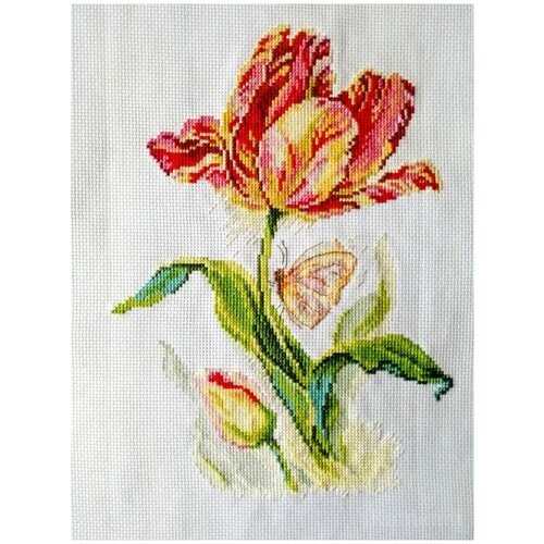Набор для вышивания Алиса "Тюльпан и бабочка", 19x25см (вышивка крестом) от компании М.Видео - фото 1