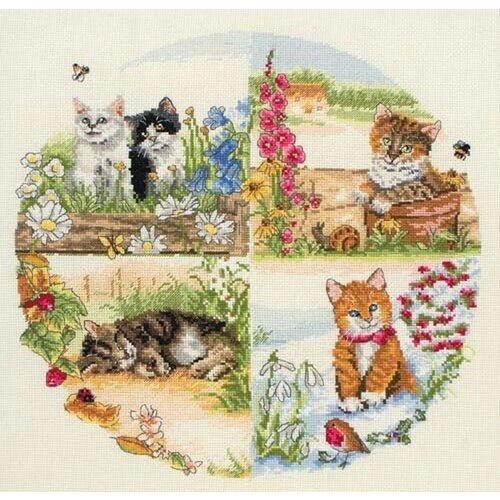 Набор для вышивания Anchor Cats And Seasons 30*30см, MEZ, PCE895 от компании М.Видео - фото 1