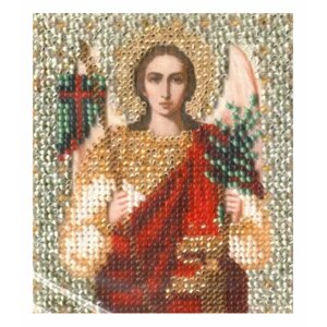 Набор для вышивания бисером чаривна мить Икона Св. архангела Михаила, с нанесенным рисунком, 9*11см