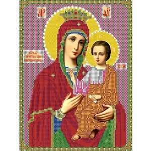Набор для вышивания чешским бисером Светлица икона Прсв Богородица Скоропослушница 19*24см