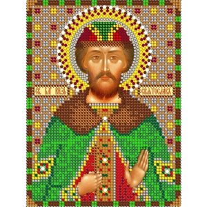 Набор для вышивания чешским бисером Светлица икона Св Святослав 12*16см