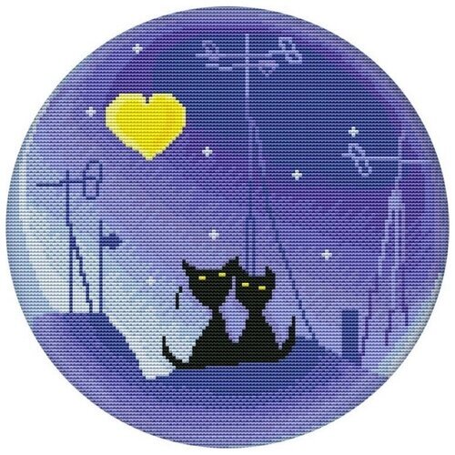 Набор для вышивания крестиком Белоснежка "Лунная ночь" 25.2х25.2 см. от компании М.Видео - фото 1