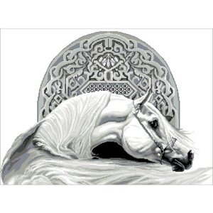 Набор для вышивания крестиком NITEX нитекс от производителя арт. 2333 Рисунок на канве Белый конь