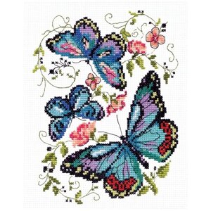 Набор для вышивания крестом «Синие бабочки»