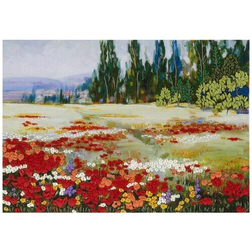 Набор для вышивания PANNA Живая картина, Цветочное поле (JK-2052) от компании М.Видео - фото 1