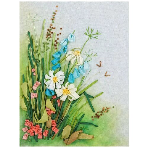 Набор для вышивания "Живая картина" JK-2061 ( ЖК-2061 ) "Полевые цветы. Ромашки" от компании М.Видео - фото 1