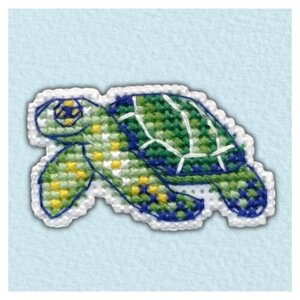 Набор для вышивания «Значок. Черепаха», 4,9x2,9 см, Овен