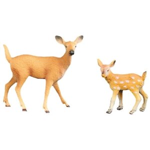 Набор фигурок животных серии "Мир диких животных"Семья оленей, 2 предмета (олениха и олененок)