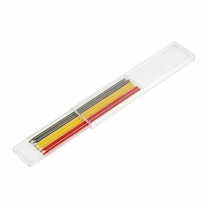 Набор грифелей для карандаша, цветные (черные, красные, желтые), 120 мм, 6 штук