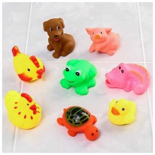 Набор игрушек для игры в ванне «Друзья», 8 шт, цвет микс