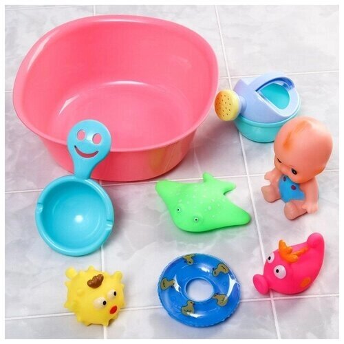 Набор игрушек для игры в ванне «Игры малыша», 8 предметов от компании М.Видео - фото 1