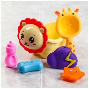 Набор игрушек для игры в ванной «Ванночка-Зоопарк», виды микс
