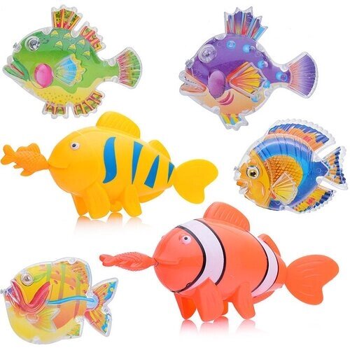 Набор игрушек для купания 388-20 "Рыбки" в пакете от компании М.Видео - фото 1