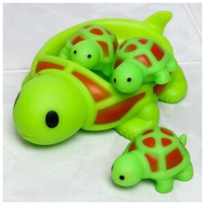 Набор игрушек для купания Черепаха, мыльница, игрушки 3 шт
