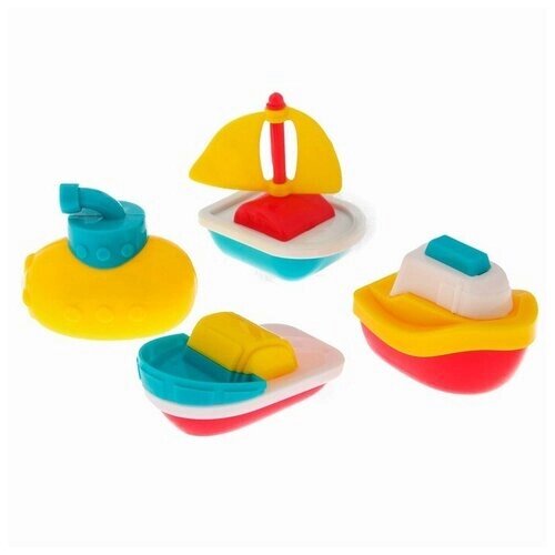 Набор игрушек для ванны «Кораблики» , 4шт от компании М.Видео - фото 1