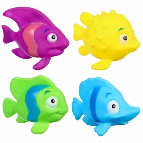 Набор игрушек для ванны «Морские рыбки №2», 4 шт, Крошка Я от компании М.Видео - фото 1