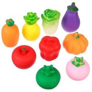 Набор игрушек для ванны Овощной набор, с пищалкой, 9 шт 1 шт