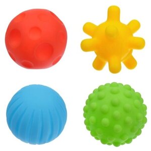 Набор игрушек для ванны «Шарики», 4 шт., цвета и формы СЮРПРИЗ