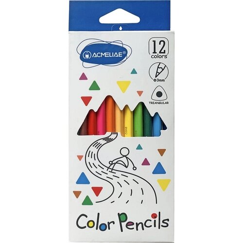 Набор карандашей Acmeliae акварельных цветных + кисточка, 12 цветов от компании М.Видео - фото 1