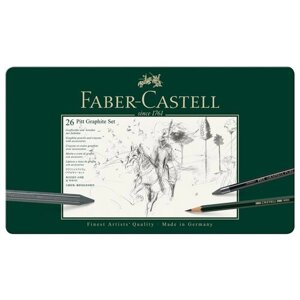 Набор карандашей ч/г Faber-Castell "Pitt Graphite", 26 предметов, заточен, метал. кор.