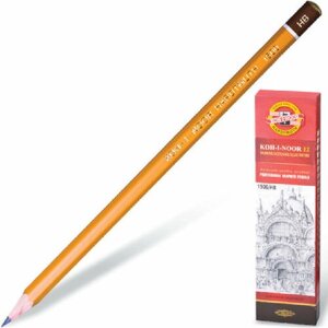 Набор карандашей Карандаш чернографитный KOH-I-NOOR 1500, HB, без резинки, корпус желтый, заточенный, 15000HB01170RU 4 штуки