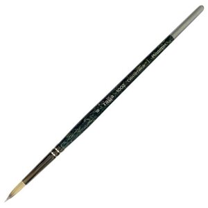 Набор кистей ГАММА Модерн синтетика №8, круглая, короткая ручка, 6 шт., 6 шт., черный